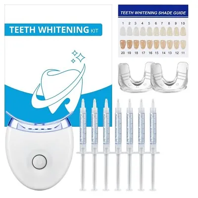 $9.99 • Buy Teeth Whitening Kit 5 Gel Pack White Kit LED Tooth Whitener Bleaching Peroxide 