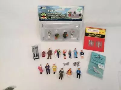 O Scale City Details Figures Dogs Fire Hydrants Jtt Potted Plants Phone Booth • $4.99