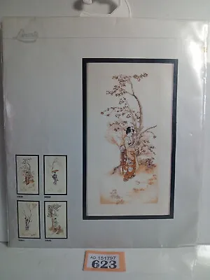 Lanarte DMC L33639 GEISHA SPRING Cross Stitch Kit 19x34cm Chinese Japanese NEW • £18.99