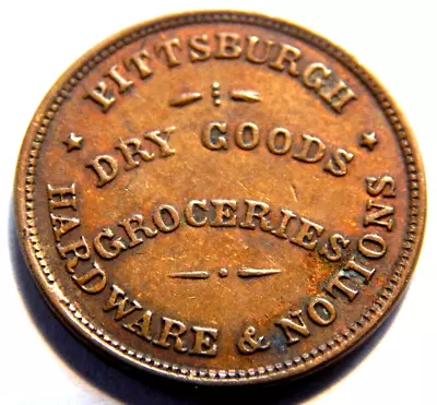 Civil War Pa Storecard Fuld 765r-3b R-8 Pittsburgh Dry Goods Hardware Dry Goods! • $49.99