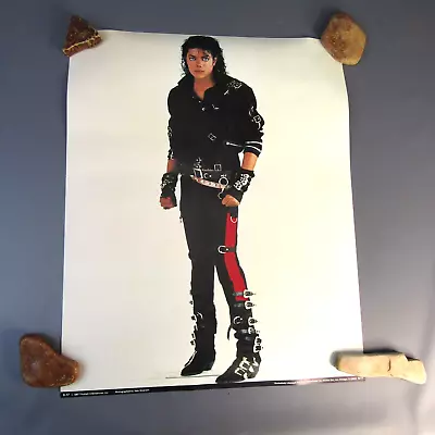 Vintage Michael Jackson Poster 16  X 20  Music 1987 Pin-up Bad Promo • $24.99