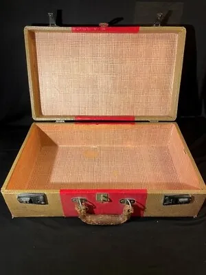 Vintage Hard Suitcase With Working Locks 17 1/2  X 10  X 5 1/2  • $28