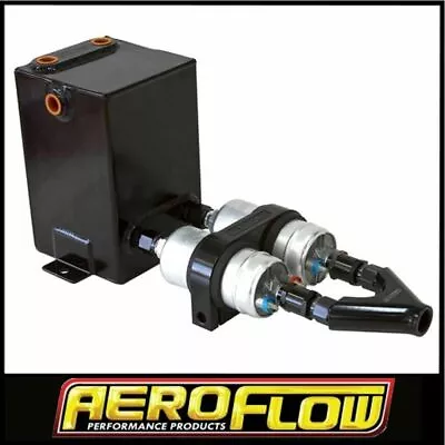 Aeroflow Dual 044 Fuel Pumps & Black Surge Tank Kit Ls1 Turbo Bosch Gtr Xr6   • $649