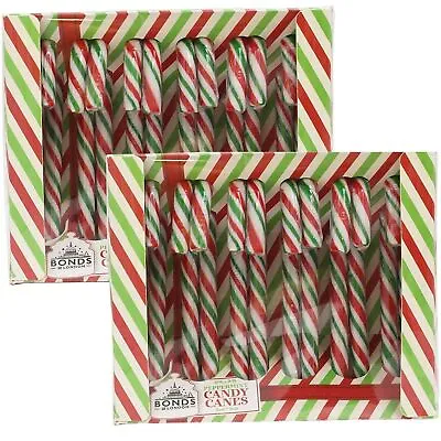 Bond Christmas Candy Canes Sweets - 12 Peppermint Candy Cane Pack Of 2 (24 Ca... • £8.82