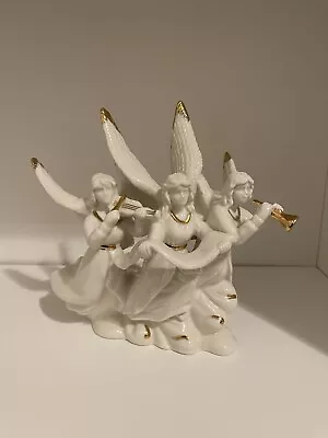 MIKASA Holiday Elegance FK001 Angel Trio Figurine Fine Porcelain White/Gold Trim • $12.99