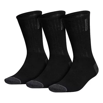 Adidas Cushioned Men's 3-Pair Pack Crew Socks Black/Onix Gray Size 6-12 • $15.30