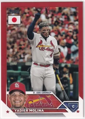 YADIER MOLINA 2023 Topps Japan Edition RED PARALLEL 2/5 SSP CARDINALS HOF • $220