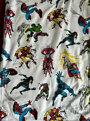 POTTERY BARN KIDS MARVEL COMICS FULL SZ FLAT & Fitted SHEET (No Pillow Case) • $39.99