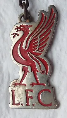 VINTAGE Old Metal Keyring Souvenir Liverpool Football Club Red Foot Ball Stadium • £15.95