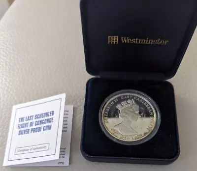 The Last Flight Of Concorde Silver Proof Coin East Caribbean 10 Dollar 2003 • £25