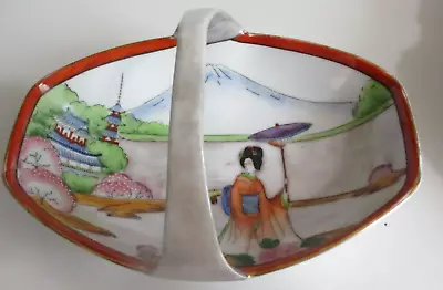 Anitque Noritake Art Deco Geisha Girl Handled Dish • $9.99