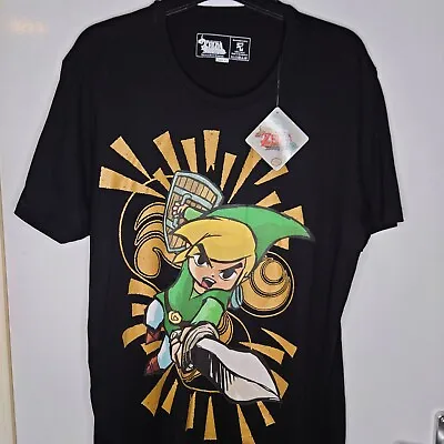 Nintendo Legend Of Zelda Windwaker Rare T Shirt  2014 Size LX - Wind Waker Black • £25