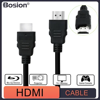 Premium Braided HDMI Cable For PS3 PS4 XBOX TV High Speed V2.0 HD 3D ARC 4K 1.5M • £1.40