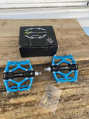 Nice Blue  ROCKBROS 9/16  Mountain Bike Pedals Aluminum CNC MTB Pedals • $17.56