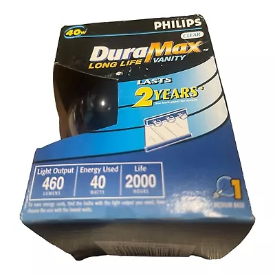 Philips Duramax Long Life 40 Watt  Vanity Light White C0 • $4.99