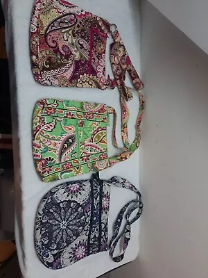 Lot Of 3 Vera Bradley Purse Floral Fiesta Adjustable Crossbody Wallet Purse • $35