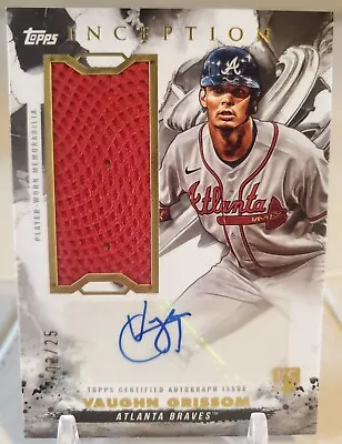 2023 Inception Rookie Card #/25 VAUGHN GRISSOM Auto Autographed Gold RPA Relic • $150