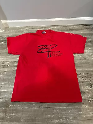 Vtg Zap Zinfandel Advocates Producers T Shirt L Hanes Red Distressed Red • $9.95