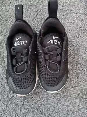 Infant Boys Nike Trainers 5.5 Black Weadges Style Lovely Quality  • £0.99