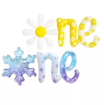 ONE First Birthday Foil Balloon BOY OR GIRL Letter Daisy Frozen Petal Party Deco • £5.99