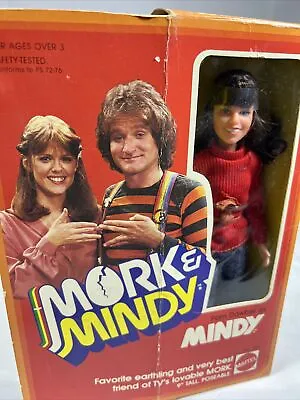 Vintage 1979 Mattel Mork & Mindy 9  MINDY DOLL Poseable Pam Dawber MIP Tv Show • $70