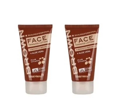 Tannymaxx Brown/Face Tanning Lotion + Smooth Bronzer 2x50ml/Solarium Cosmetics • £13.70