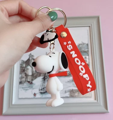 £5.49 • Buy Snoopy (Red) Peanuts Charlie Brown Keychain Keyring Pendant Bag Pom