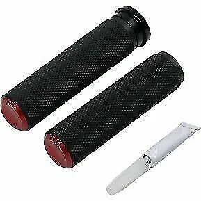 Arlen Ness Red Fusion Knurled Hand Grips For Harley Electronic TBW 0630-2597 • $69.95