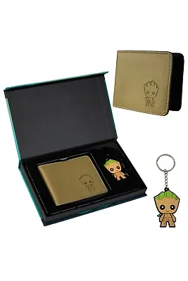 Marvel Mens Guardians Of The Galaxy Keyring And Wallet Gift Set Keychain • £12.49