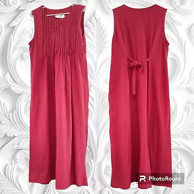 Vermont Country Store Cotton Pintuck Sleeveless Dress * Plus Size 1X * Red • $24