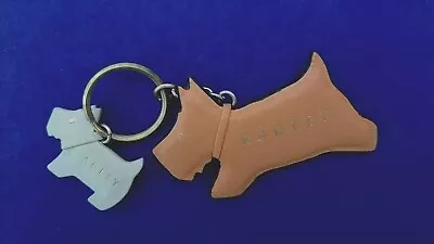 Radley Leather 2 Dog Keyring Cream And Camel Brown Colours • £16