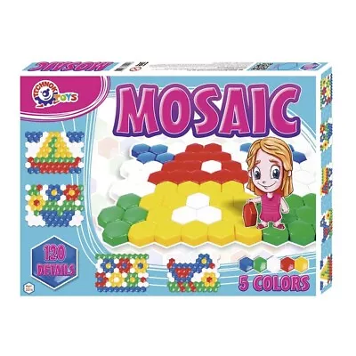 Mosaic Toys Button Art Kids Developmental 'Mosaic For Toddlers 2' 5 Colors 120pc • $7.95