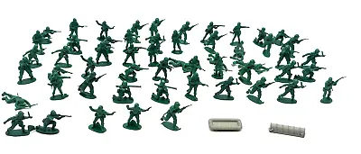 Large Lot Of 50+ Miniature Army Men And Accessories 1  Tall • $13