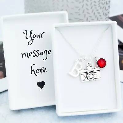 Camera Necklace Personalised Jewellery Photographer Gift Photography Student • £15.49
