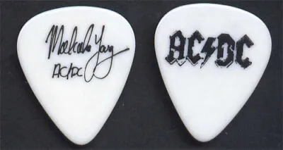 AC/DC White Malcolm Young Signature 1986 Blow Up Your Video Tour Guitar Pick • $149.99