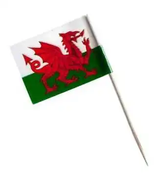 10 - 300 Wales Flags Cocktail Sticks Tooth Picks Welsh Food Party Decoration • £1.99