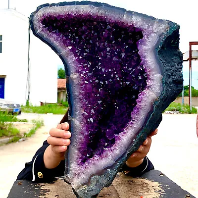 26.84LB Natural Amethyst Geode Quartz Cluster Crystal Specimen Healing • $0.99