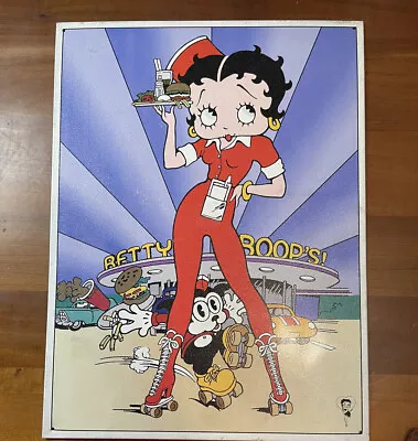 £12.54 • Buy 1999 King Features Syndicate BETTY BOOP Roller Skating 50’s Waitress Metal Sign