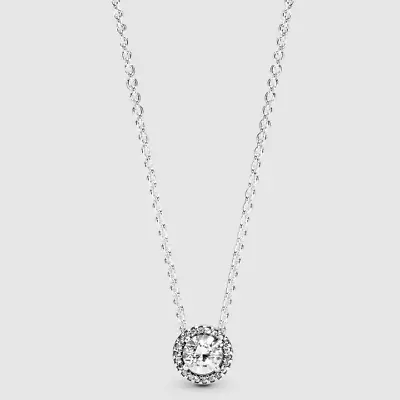 AUTHENTIC Pandora Necklace 925 Sparkle Halo Round Collier Necklace #396240CZ-45 • $42.99