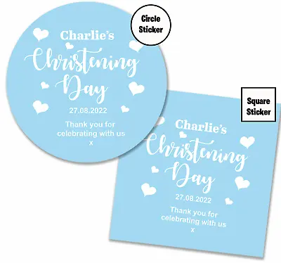 £3.99 • Buy Personalised Party Bag Stickers Christening Baptism Sweet Cone Labels - G002