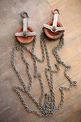 Vintage Durbin Durco Chain Hoist 2000 Lb Load Hoist Lift Hook Industrial Pulley • $99.99