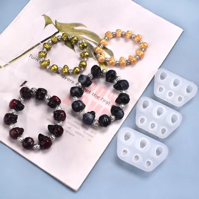 £3.25 • Buy Skull Silicone Resin Mould Epoxy Casting Necklace Bracelet Jewelry DIY Mold
