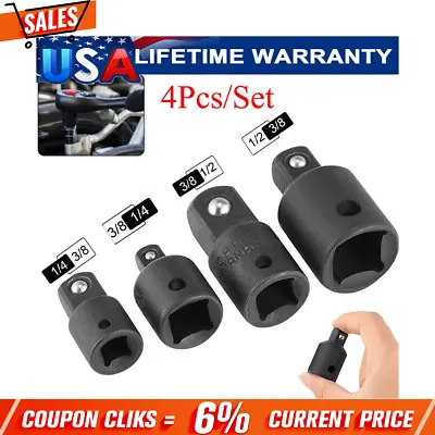 1 Set 3/8  To 1/4  1/2 Inch Drive Ratchet SOCKET ADAPTER REDUCER Air Impact USA! • $4.19