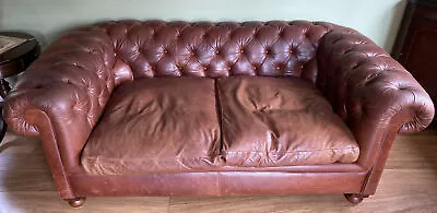 Laura Ashley Leather Sofa • £695