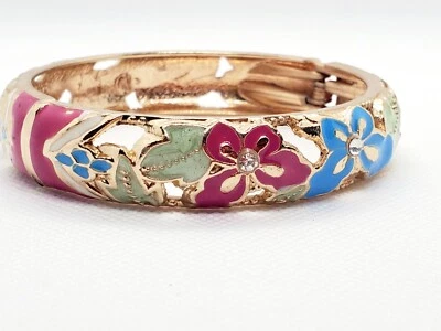 $8.99 • Buy Goldtone And Enamel Bracelet