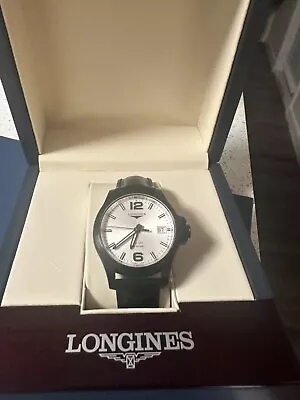 Longines Conquest V.H.P. 41 Mm Silver Men's Watch - L37162769 -2 Bands • $450