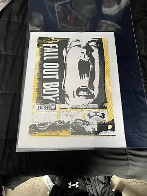 FALL OUT BOY LIMITED EDITION JP FLEXNER TOUR 19”x25” POSTER 2014 Number 76/100 • $342.56