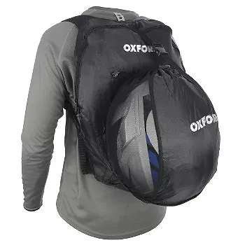 OXFORD Handy Sack Black Fold-Away Back Pack Motorcycle Integral Helmet Bag OL860 • $26.11