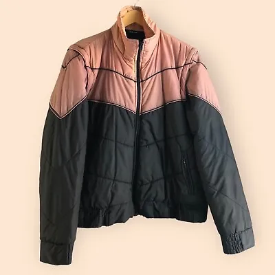 Vintage 70s Retro Bull Run Sportswear Nylon Winter Puffer Ski Jacket & Vest XL • $32.99