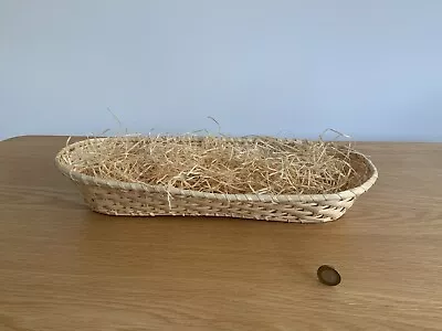 £12.99 • Buy Oval Wicker Basket & Straw - Easter Hamper, Eggs, Gifts, Storage